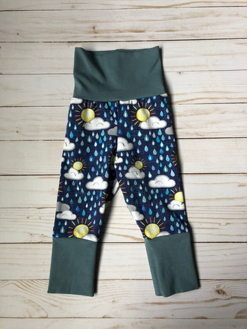 Grow with Me Joggers - Rainclouds with Slate