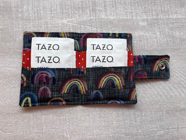 Tea Wallet - Earth Tone Rainbows