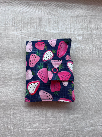 Tea Wallet - Strawberry Poplin